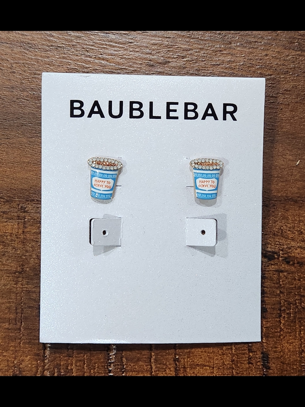 BaubleBar New York Coffee Cup Stud Earrings
